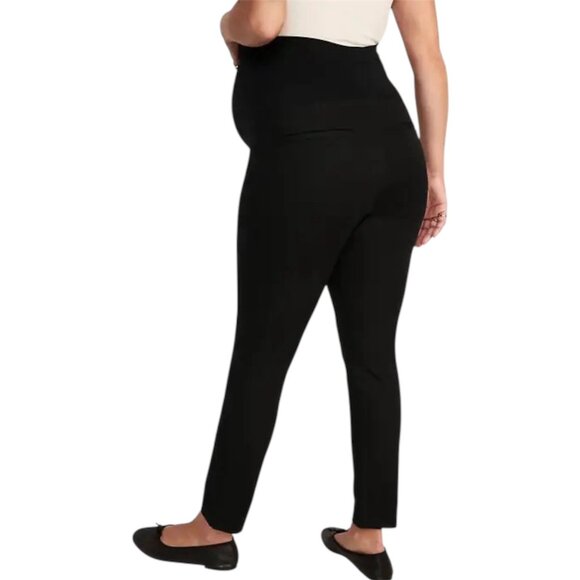 Old Navy Maternity Full-Panel Pixie Ankle Pants in Black Jack Size 4 - Picture 2 of 13